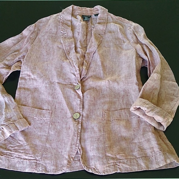 Jones & Co. linen blazer heather red size M - Picture 10 of 15